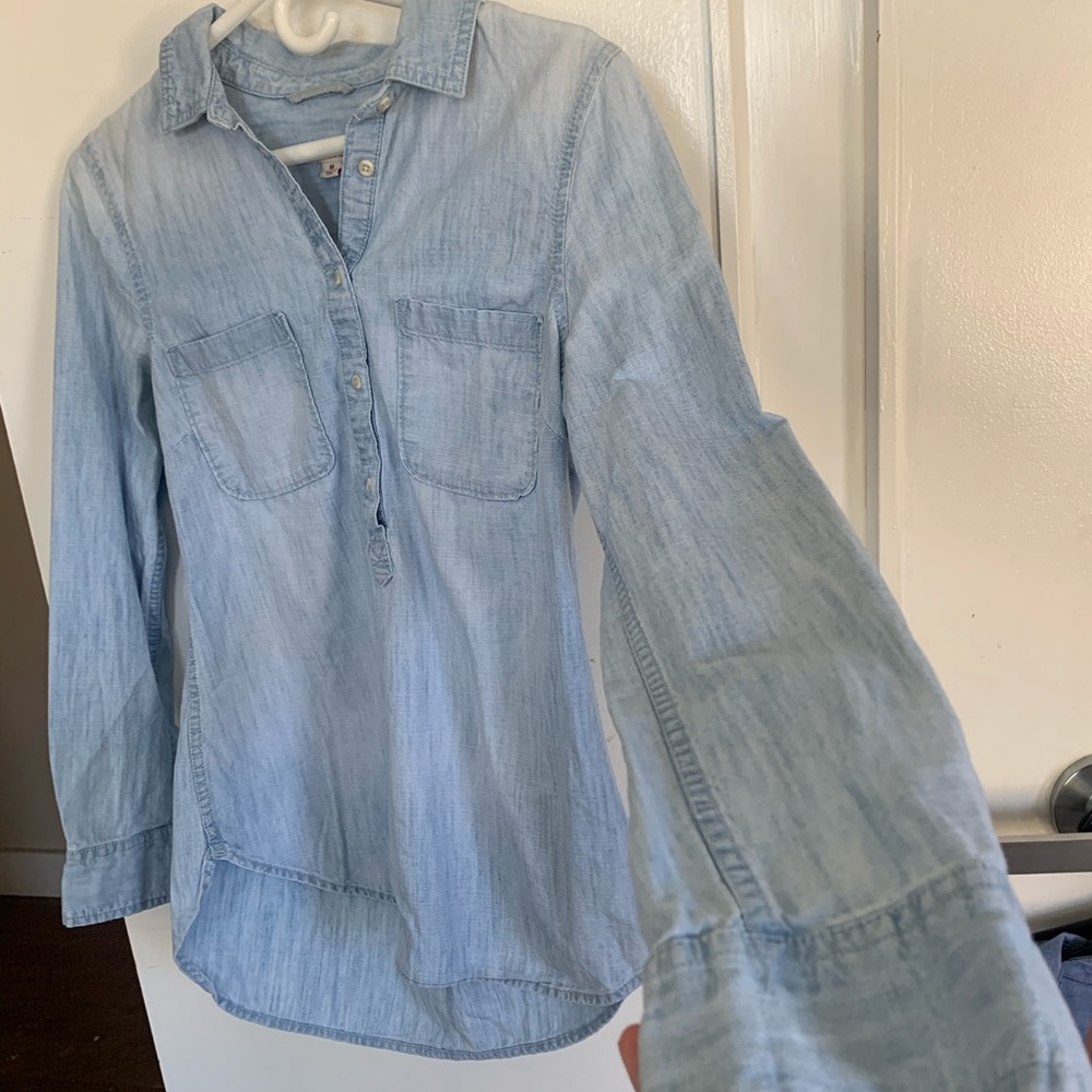Half way button up